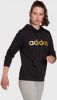 Adidas linear essentials logo trui zwart/goud dames online kopen