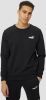 Puma essentials logo crew fleece sweater zwart heren online kopen