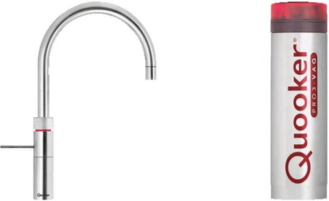 Quooker Fusion Round kokend water keukenmengkraan glans nikkel met Pro3 boiler