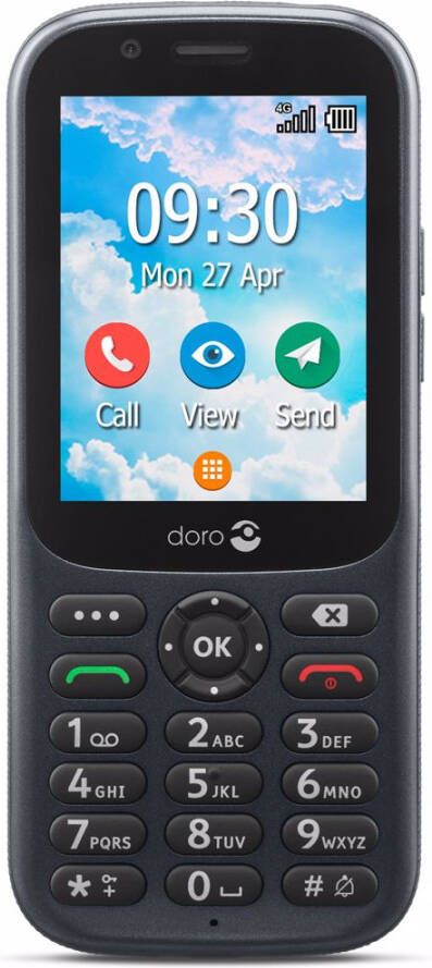 Doro senioren mobiele telefoon 703X 4G(Grijs )