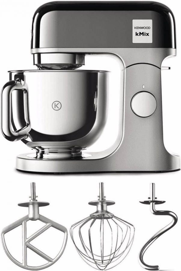Kenwood Keukenmachine KMX760BC kMix Premium Edition, Black Chrome met 3 delige patisserieset