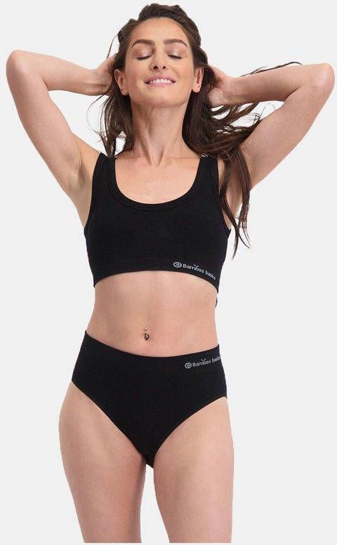 Bamboo Basics naadloze slip Rosa met bamboe(set van 3)zwart