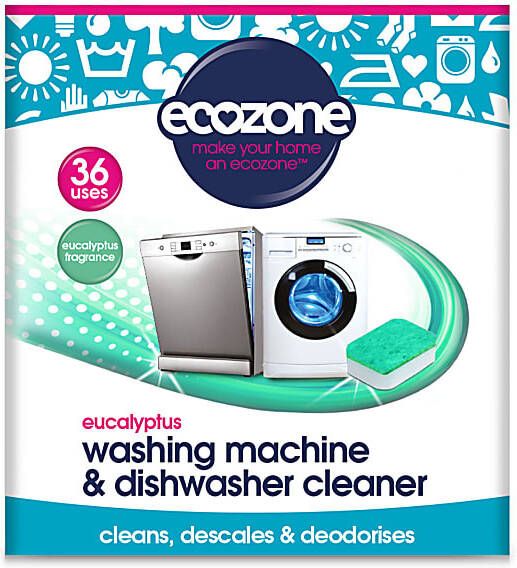 Ecozone Eucalyptus Wasmachine & Vaatwasser Reiniger 36 tabletten