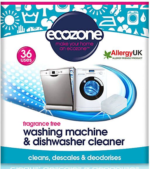 Ecozone Fragrance Free Wasmachine & Vaatwasser Reiniger 36 tabletten