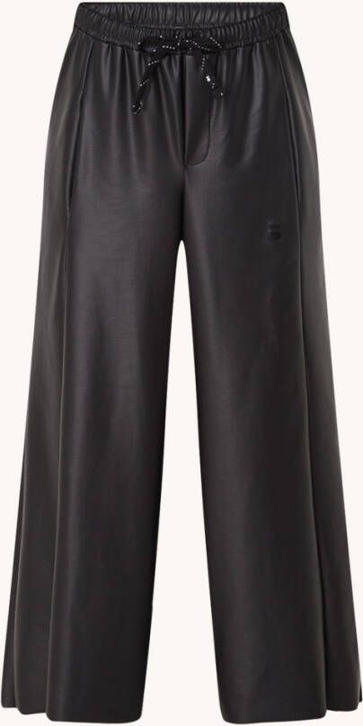 10DAYS High waist wide fit culotte van imitatieleer