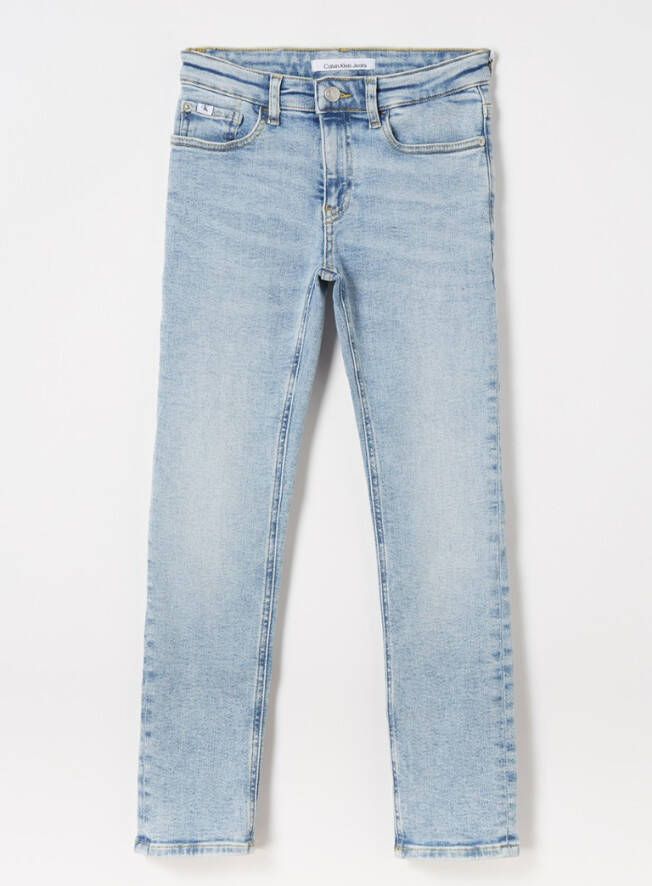 Calvin Klein Blauwe Skinny Jeans Slim Chalky Blue