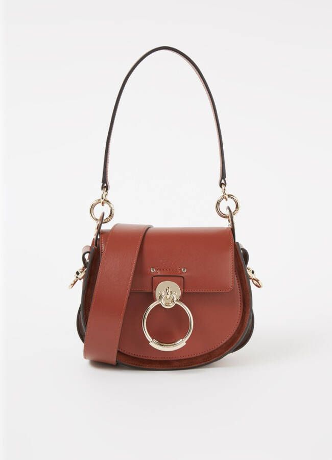 Chloe Chloé, Tess Small schoudertas van kalfsleer met suè, de details