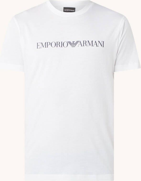 Emporio Armani T shirts and Polos White , Wit, Heren