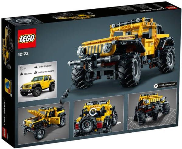 LEGO Technic 42122 Jeep Wrangler Rubicon 4x4 Verzamelaarsmodel, Terreinwagen, Voertuigbouwset