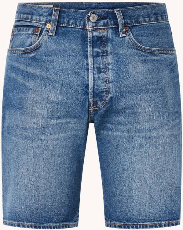 Levi's 501 Straight leg korte broek van denim met medium wassing