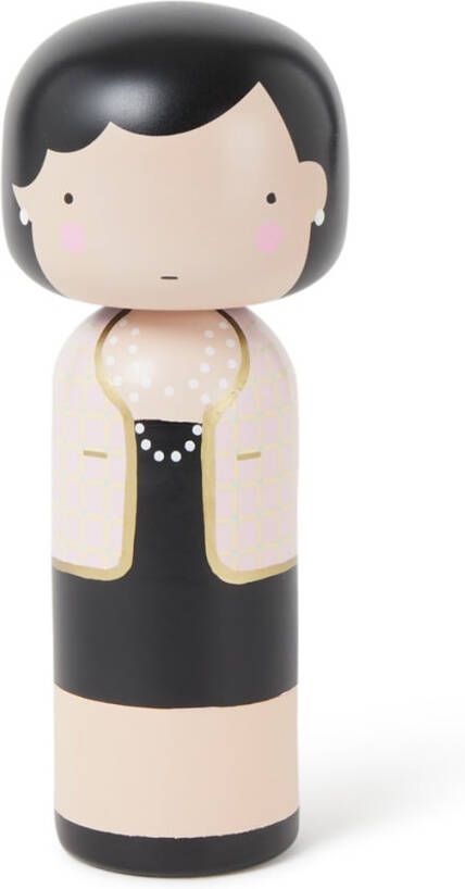 Lucie Kaas Coco Chanel Kokeshi Doll 14, 5 cm