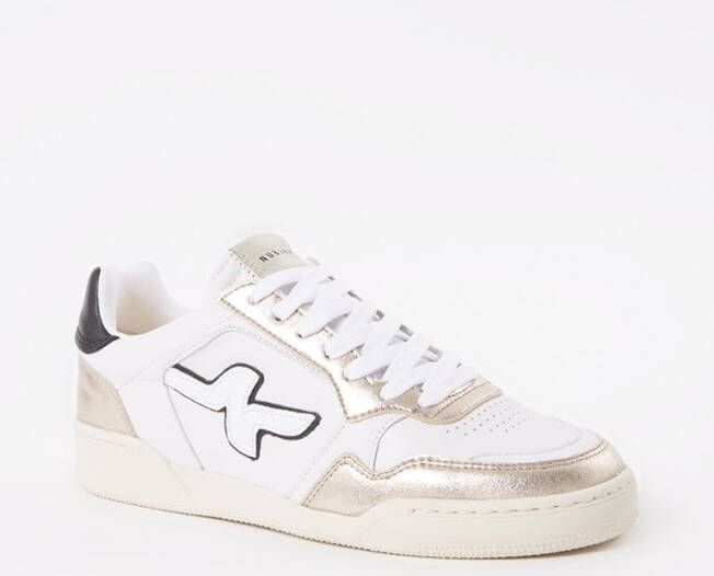 Nubikk Blueberry Pulse Leather White Gold Lage sneakers