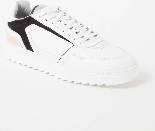 Nubikk Cliff Cane sneaker van leer met suè, de details