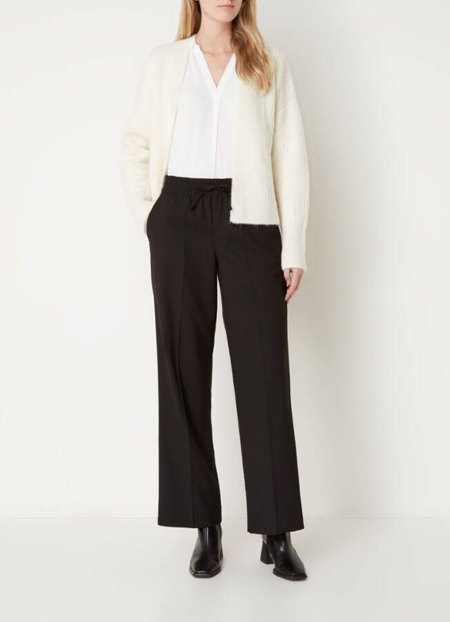 Opus Moliti high waist straight fit pantalon met steekzakken