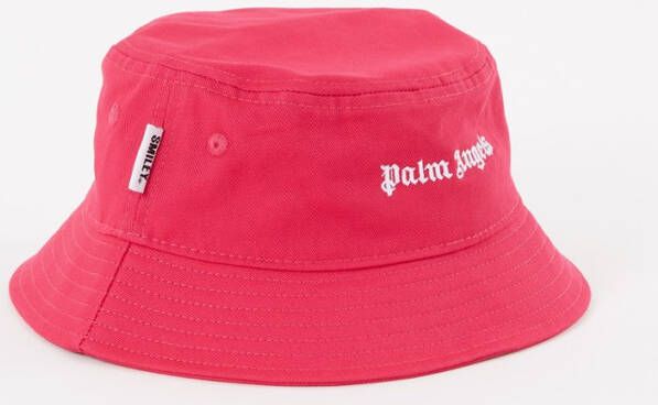 Palm Angels Smiley bucket hoed met borduring