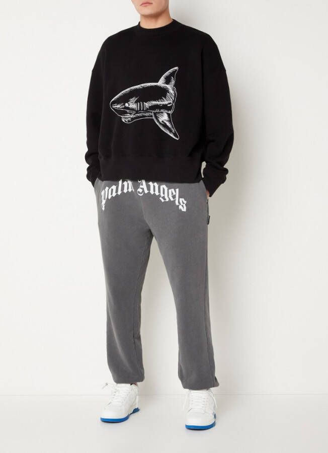 Palm Angels Split Shark oversized sweater met front en backprint