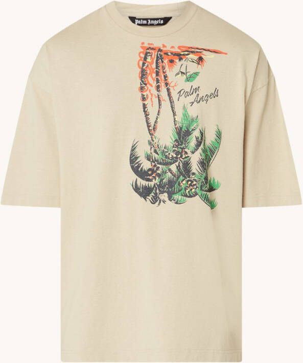 Palm Angels Upsidedown Palm T shirt met logoprint