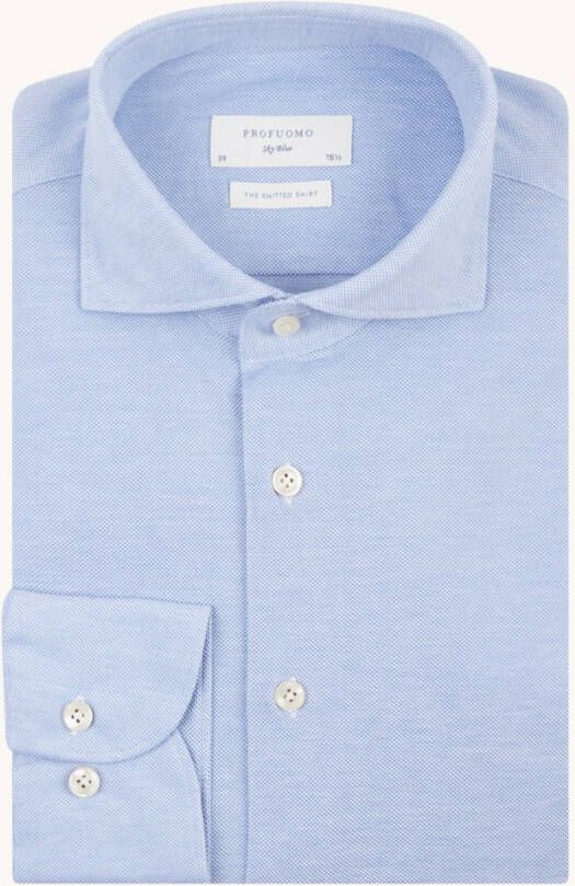 Profuomo The Knitted Shirt slim fit overhemd met stretch