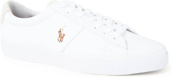 Ralph Lauren Sayer sneaker van canvas met suè, de details