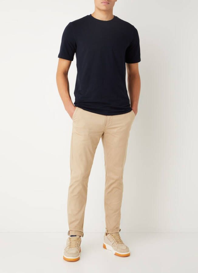 Scotch & Soda slim fit broek Mott met biologisch katoen sand