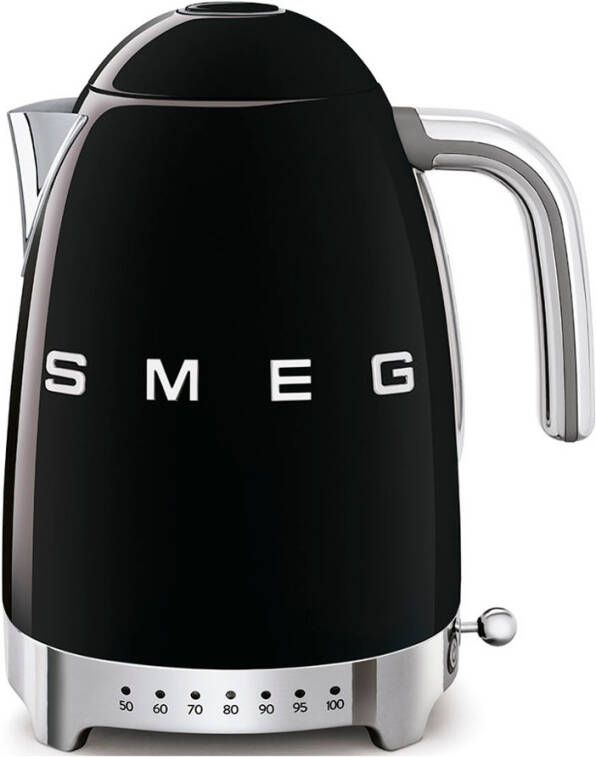 Smeg Variabele Waterkoker Zwart Klf04bleu 1.7 Liter