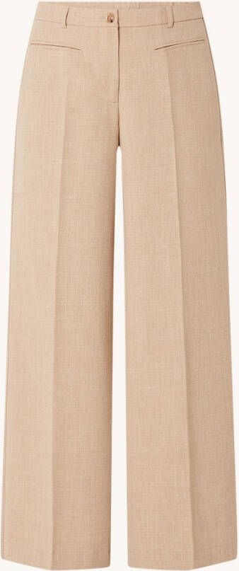 Summum Woman Mid waist wide fit pantalon met elastische tailleband