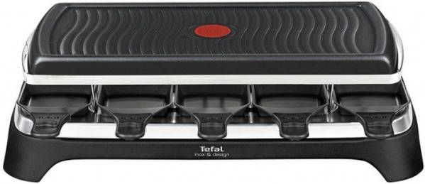 Tefal Raclette RE4588 Ambiance voor maximaal 10 personen, inclusief tafelgrill functie, grillplaat antiaanbak gecoat + geschikt voor de vaatwasser, 2 meter lange afneembare kabel, aan uitschakelaar