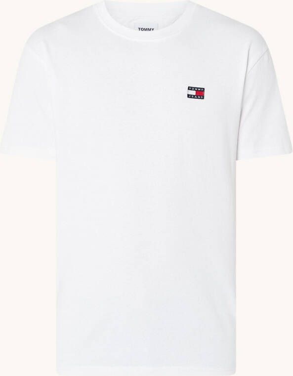 Tommy Hilfiger T shirt met ronde hals en logo applicatie