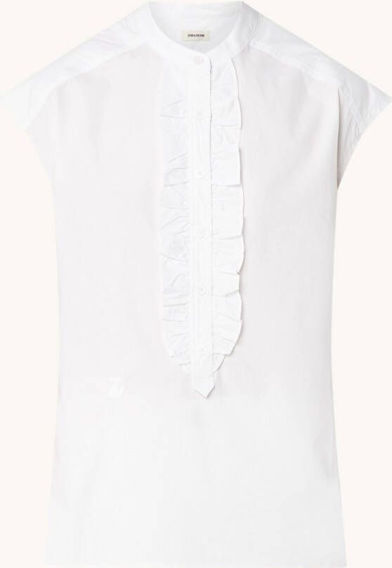 Zadig&Voltaire Tilt pop mouwloze blouse met ruches