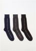 Paul Smith Stripe Insert Vittore Socks Three Pack , Zwart, Heren online kopen