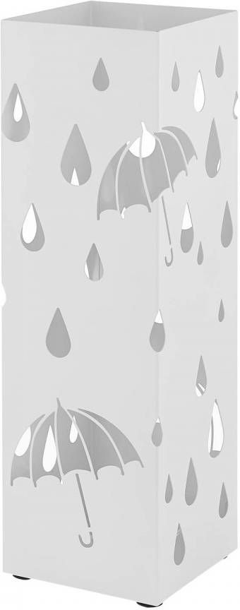 Acaza Metalen Paraplubak Paraplubak Met Waterbakje Wit