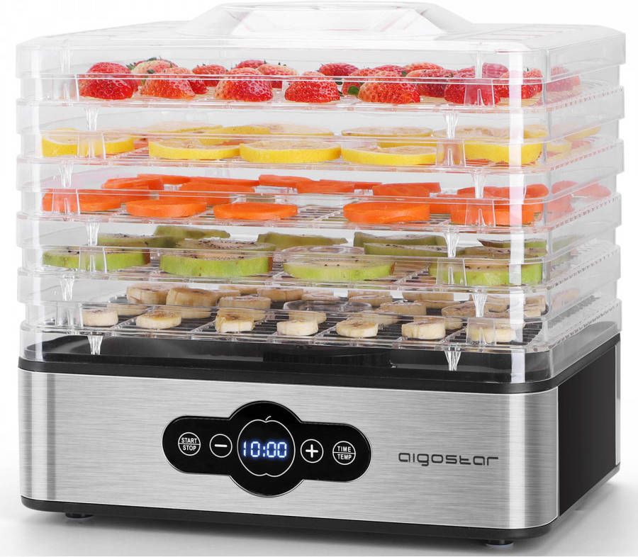 Aigostar Crispy 30ini Voedseldroger Elektrische Droogautomaat 5 Lagen