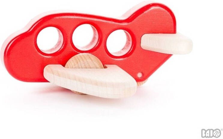 Bajo Houten Speelgoedvoertuig Vliegtuig Rood