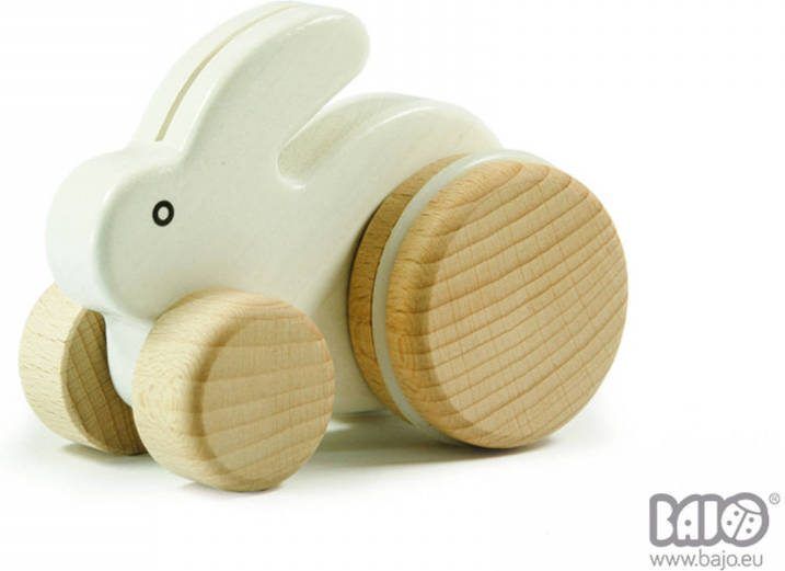 Bajo Houten Trekfiguur Klein Konijn, Wit