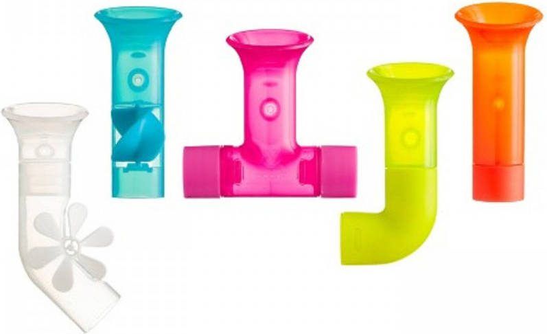 boon Badspeelgoed Pijpjes 12, 5 X 3, 2 Cm Rubber 5 Stuks