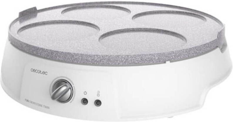 Cecotec Pannenkoekenmaker Fun Crepestone Twin 1200w Wit Grijs