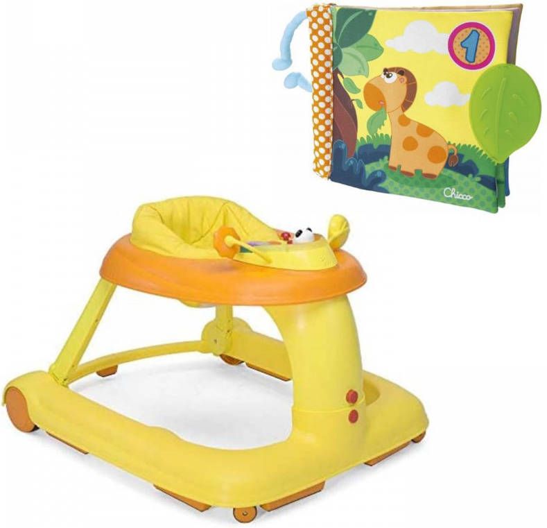 Chicco Bundel 123 Loopstoel Geel & Babyboekje Junior