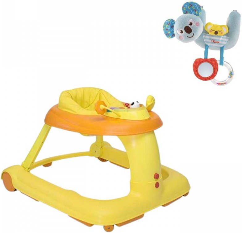 Chicco Bundel 123 Loopstoel Geel & Rammelaar Koalabeer