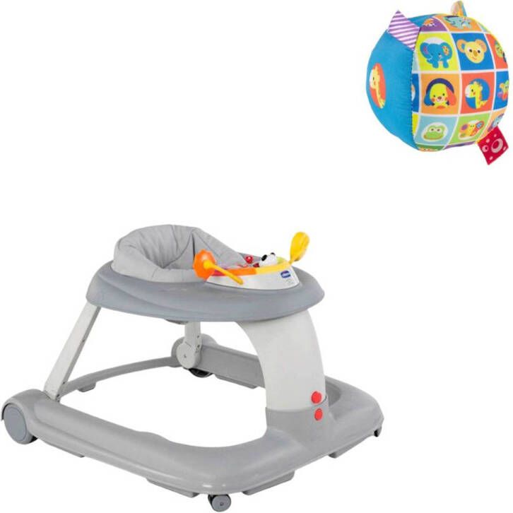 Chicco Bundel 123 Loopstoel Grijs & Rammelaar Gilby De Giraffe