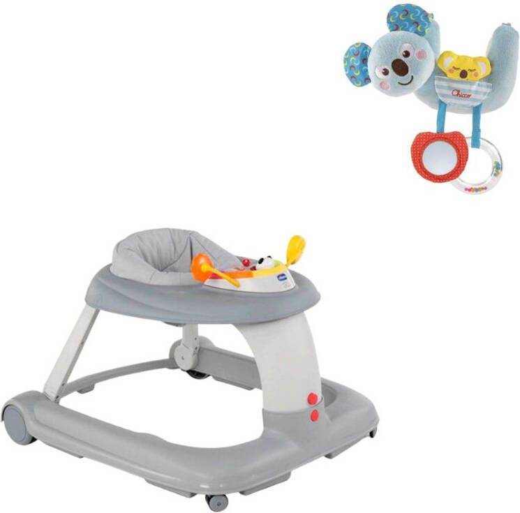 Chicco Bundel 123 Loopstoel Grijs & Rammelaar Koalabeer