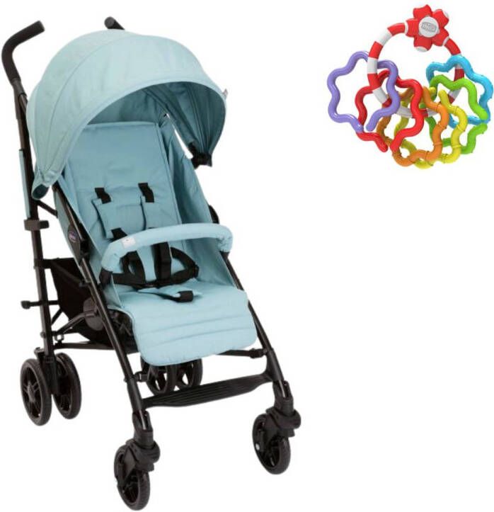 Chicco Bundel Buggy Liteway 4 Hydra & Rammelaar Regenboog Speelringen