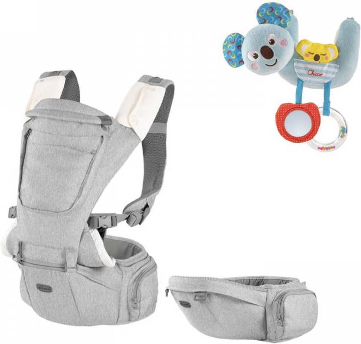 Chicco Bundel Draagzak Hip Seat Hazelwood & Rammelaar Koalabeer Te Bevestigen Aan Kinderwagen