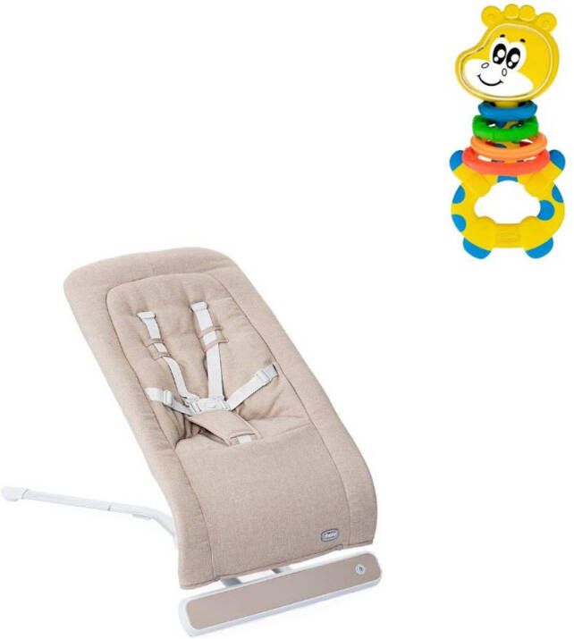 Chicco Bundel Wipstoel Relax Rhythm &apos, N&apos, Sound Sand & Rammelaar Multi activiteitsratel Gilby De Giraffe
