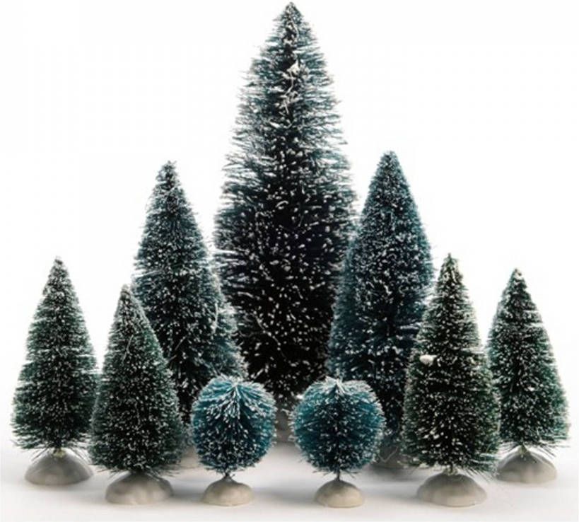 Decoris Modelbouw Miniatuur Boompjes 9x Stuks 4 Tot 22 Cm Modelbouwdecoratie