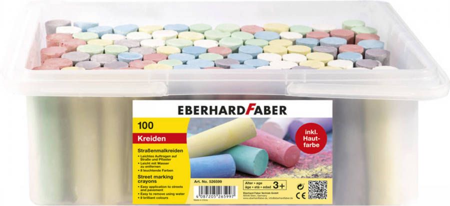 Eberhard Faber Stoepkrijt Glitter 100 Stuks In Bak