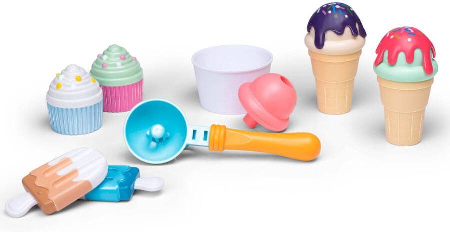 Eddy Toys Speelgoed Ijsjes Set 13 Stuks Verwisselbaar Met Ijsschep Vrolijke Kleuren