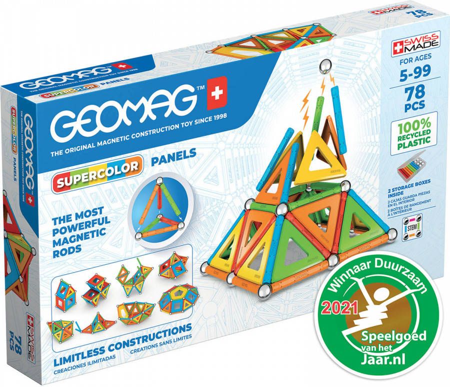 Geomag Supercolor Panels Recycled 78 Delig