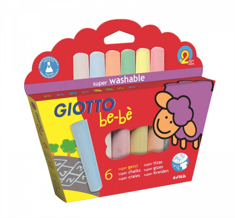 Giotto Be bè Jumbo Stoepkrijt 6 Stuks