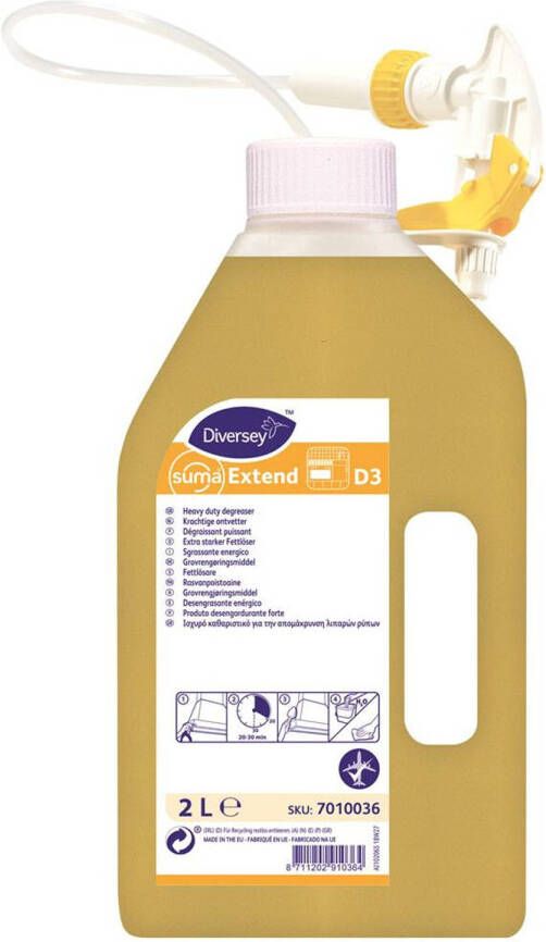 huismerk Diversey Suma Extend D3 Krachtige Ontvetter 2 Liter
