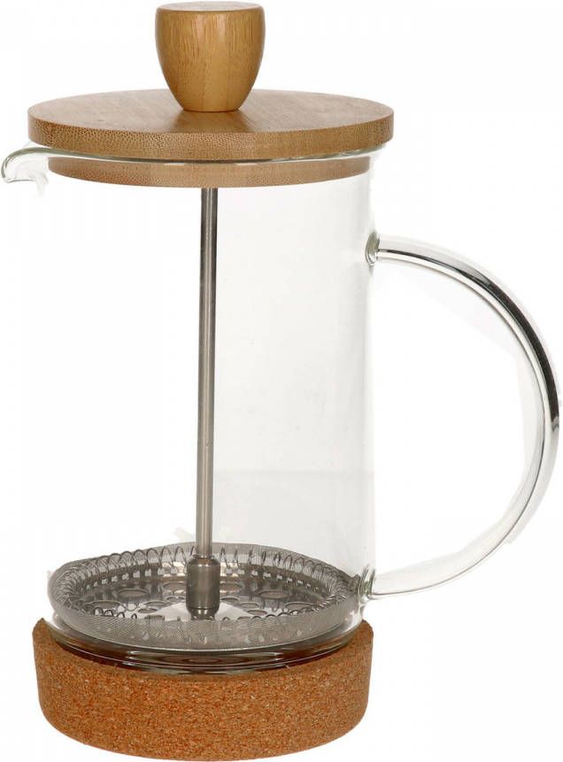 Items Cafetiere French Press Koffiezetter Bamboe 350 Ml Cafetiere